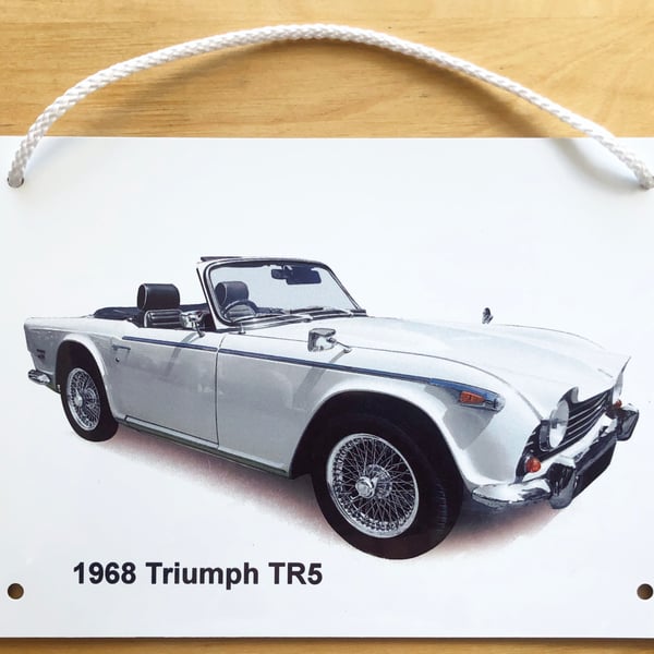 Triumph TR5 1968 - Aluminium Plaque - A5 or 203x304mm