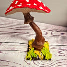 "The Toadstool of Tales” – Fantasy Mushroom Sculpture