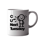 Funny See You Next Tuesday Mug  Cheeky Cartoon Salute  Bold Humour Gift 