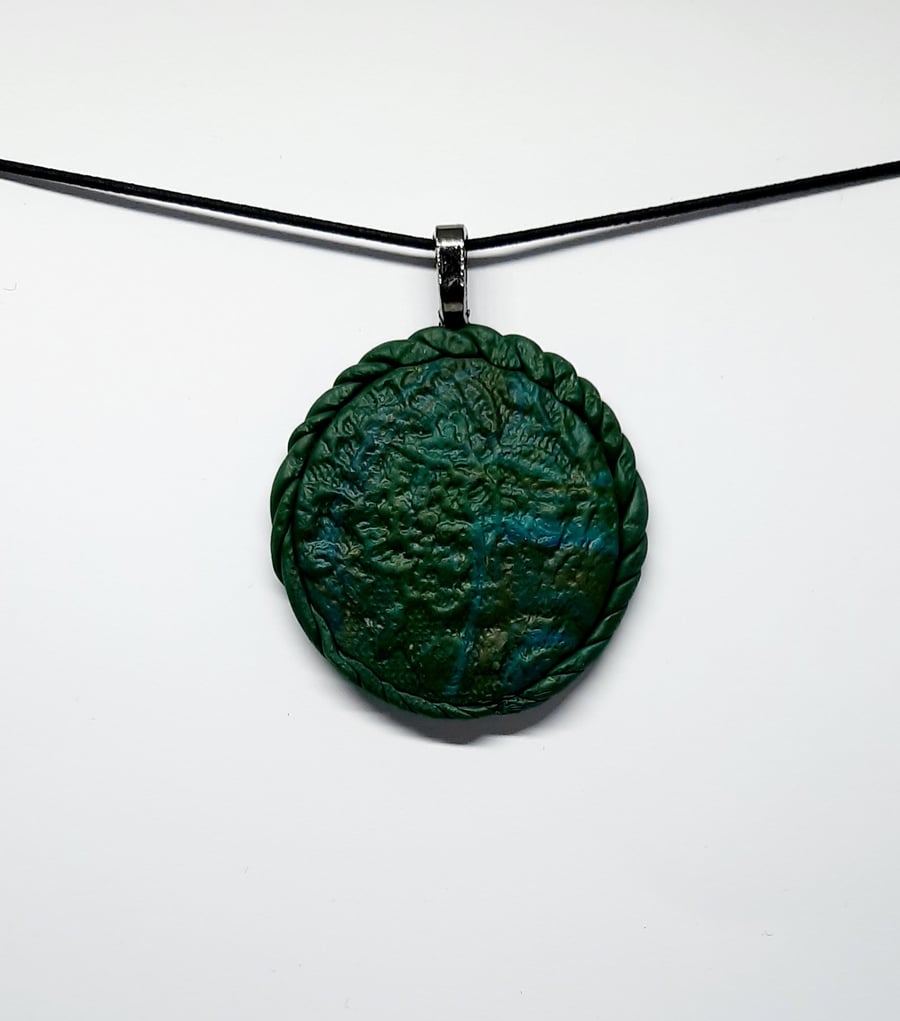 Polymer clay pendant 