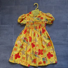 Smocked Dress size 3-4 years