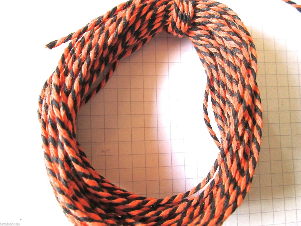 10mts of Cotton bakers twine Orange and Black Hallowe'en