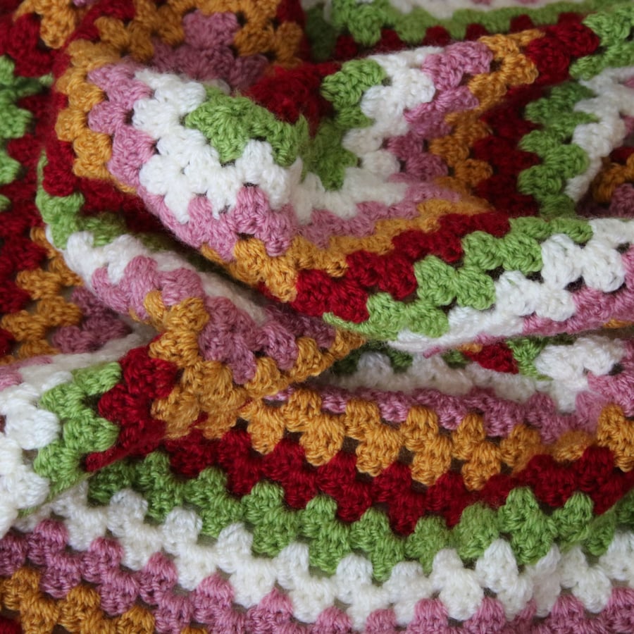 Toddlers Autumn Colours Crochet Blanket