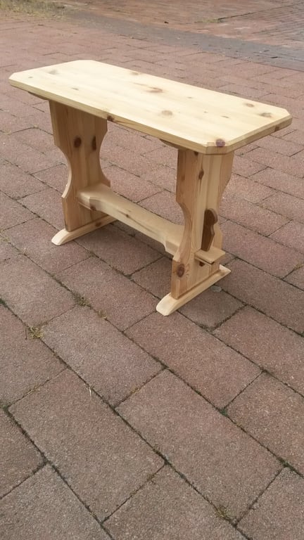 Traditional pinewood  refectory-style stool