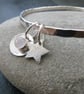 Moon and stars pendant, Moonstone jewellery - Image 8