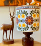 Orange Yellow Daisy Floral RETRO Scandi Style 60s Vintage fabric Lampshade