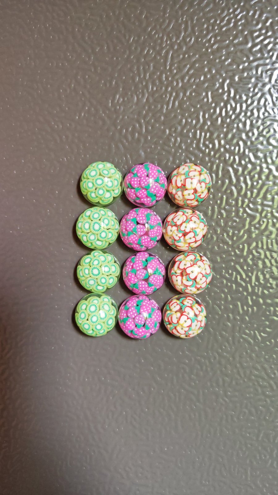 Handmade Resin Fruit Fridge Magnet Set: Summer Kitchen Decor Gift