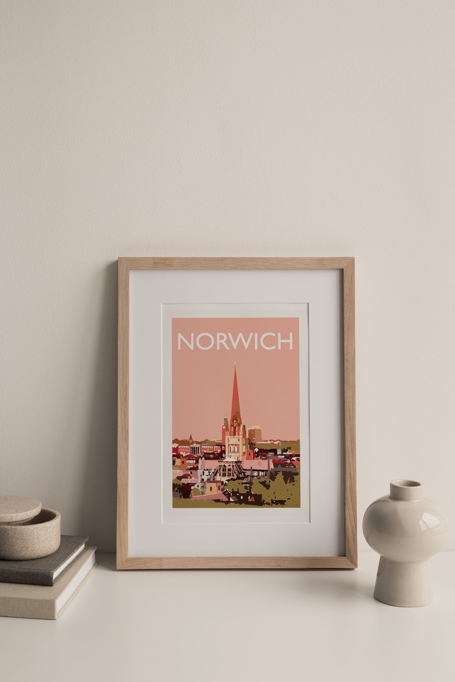 Norwich Norfolk Giclee Travel Print A3 size