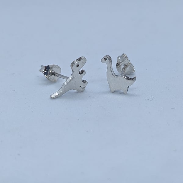 Sterling silver dinosaur studs