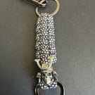 Handwoven Samurai skull Keyring 