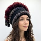 Tribal Style Festival Shaman Beanie Hat.  Hand Crochet.  Vegan Friendly.