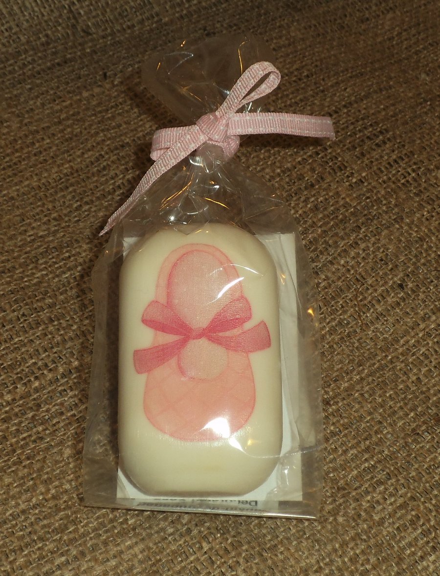 Unusual Pretty Decorated Soap Baby Girl Shoe Shower Gift
