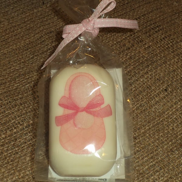 Unusual Pretty Decorated Soap Baby Girl Shoe Shower Gift