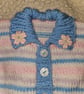 Stripey baby cardigan 0-3 months  - Image 2