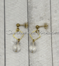 Gold Czech Crystal Teardrop Earrings – Handmade Geometric Jewellery. - Image 7