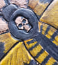 Death Head Hawk Moth Hand Tooled Leather Topped Jewellery or Trinket Box  - Image 1