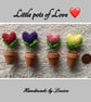 Crocheted Mini pots of love 