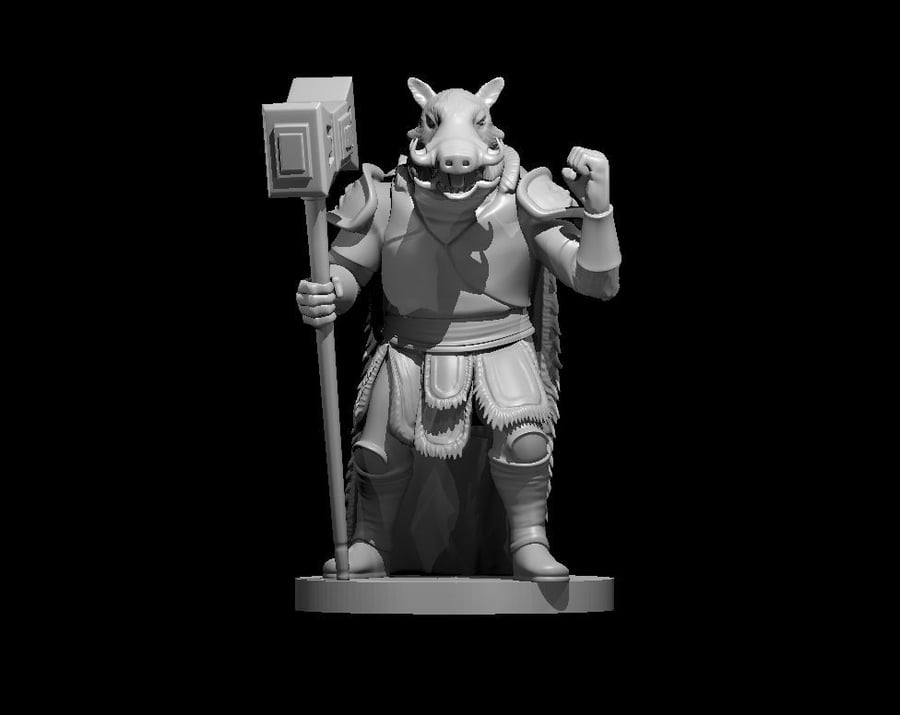 Wereboar - 3D Printed Resin DnD Pathfinder Figure Mini Miniature