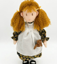 Mia 14 Inch Handmade Rag Doll with Teddy Bear Pocket Friend - Image 1