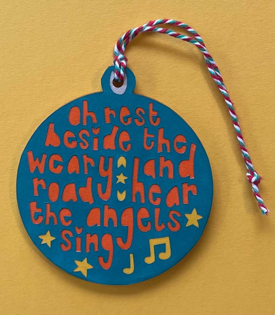 Christmas carol tree decoration 