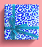 Leopard print wrapping paper in blue, orange, pink or green - Image 3