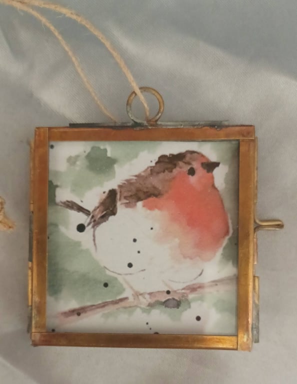 Miniature Framed Robin Print