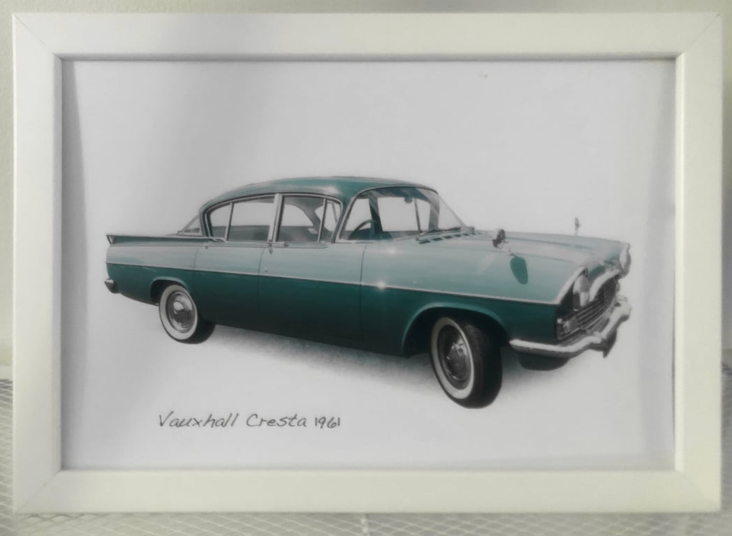 Vauxhall Cresta 1961 - 4x6" or A4 Photo in a Black or White frame