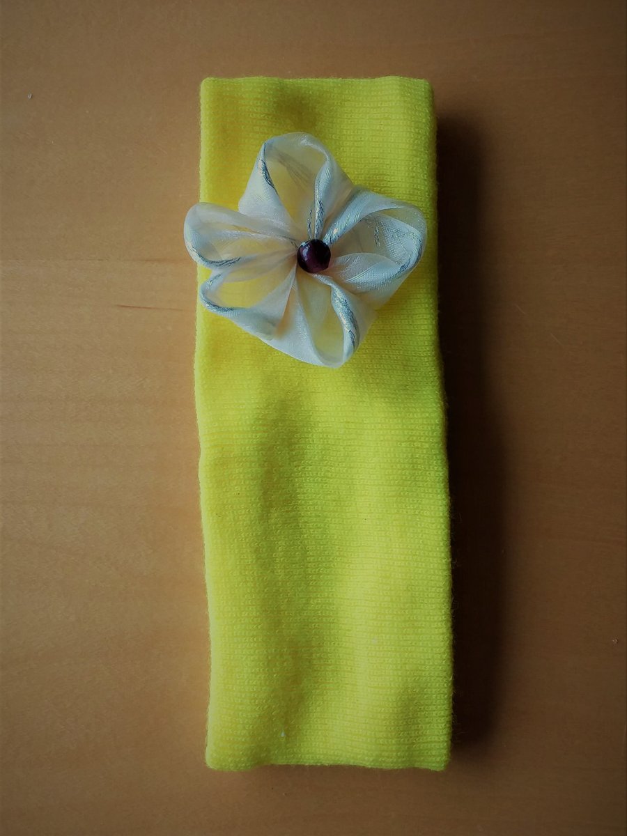 Yellow Kanzashi Headband