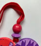 Hand painted purple and red heart 60 - Image 3