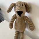 Light Brown Hand Knitted Soft Bodied Dog