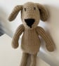 Light Brown Hand Knitted Soft Bodied Dog - Image 1