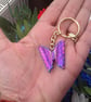 SALE! Metallic Rainbow Hematite Butterfly Gemstone Keyring, or Handbag Charm! - Image 2