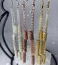 Silver beaded dangle drop earrings handmade in UK - Image 9