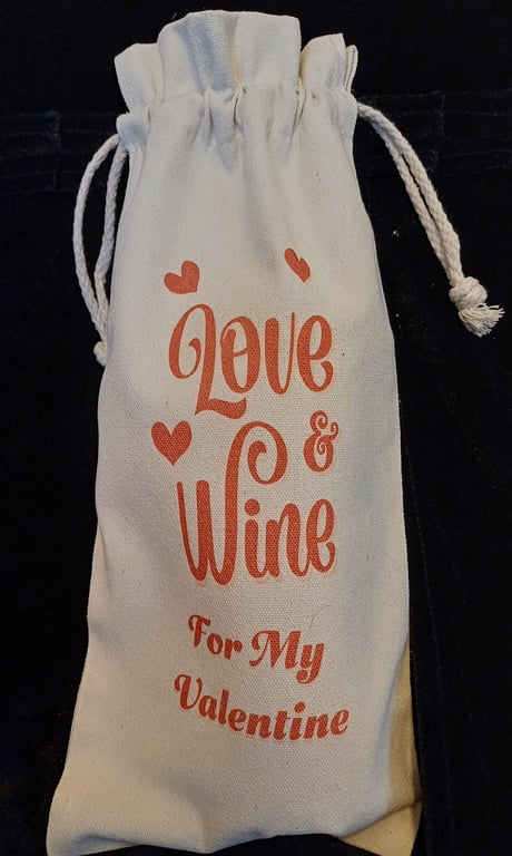Wine Bottle Gift Bag for Valentine's. SLIGHT SECONDS. Please read description