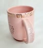 Handmade Pink Terracotta Mug: Kahlil Gibran Quote - Image 4