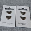 DESTASH: 4 Rare Vintage JHB International Metal Cat Head Buttons