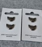 DESTASH: 4 Rare Vintage JHB International Metal Cat Head Buttons