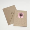 Pink allium brooch