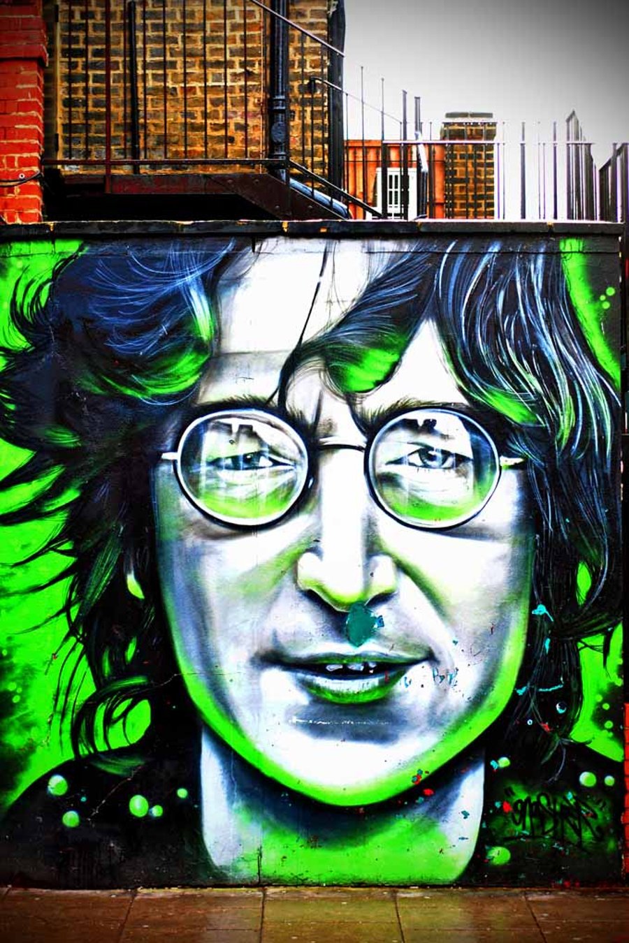 John Lennon Mural Street Art Camden Town 12"x18" Print
