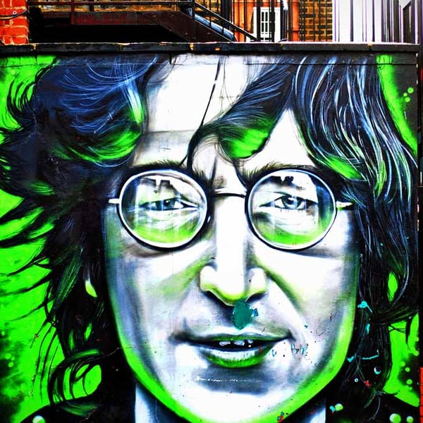 John Lennon Mural Street Art Camden Town 12"x18" Print