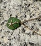 green seaglass and starfish gold filled necklace - Image 2