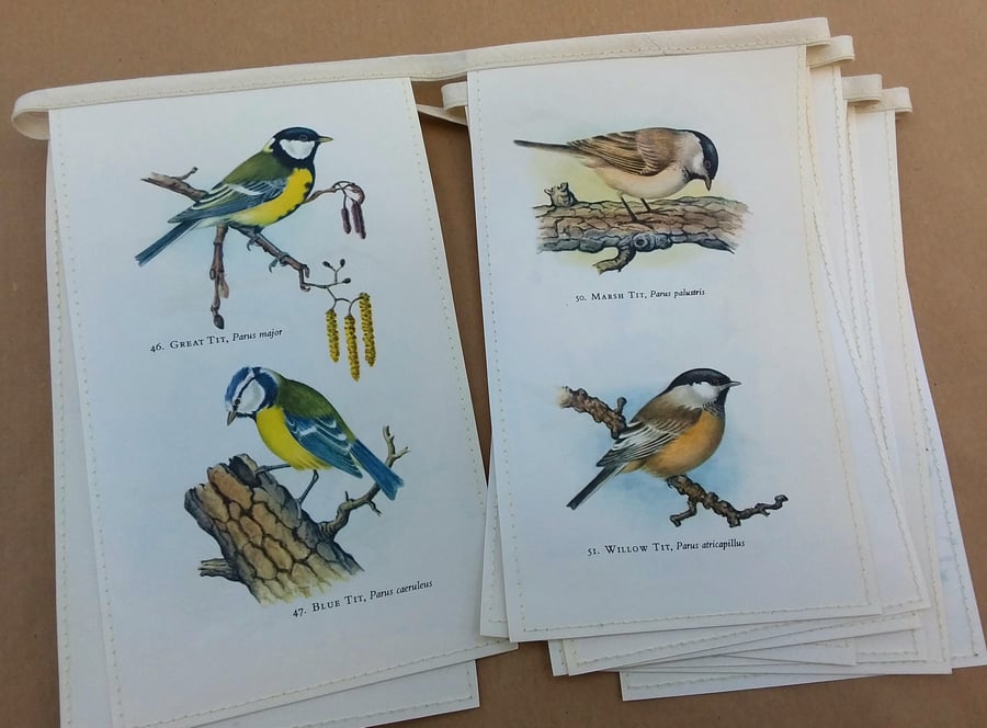 Book bunting - garden birds