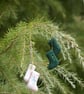 Handmade Felted Wool Christmas Stocking Ornaments - Image 9