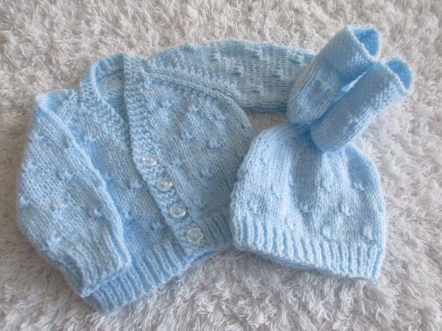 14" Newborn Baby Boys Knots Set