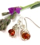 Sterling Silver Amber Earrings - Image 3
