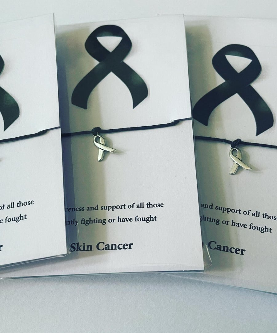Skin cancer awareness wish bracelet 