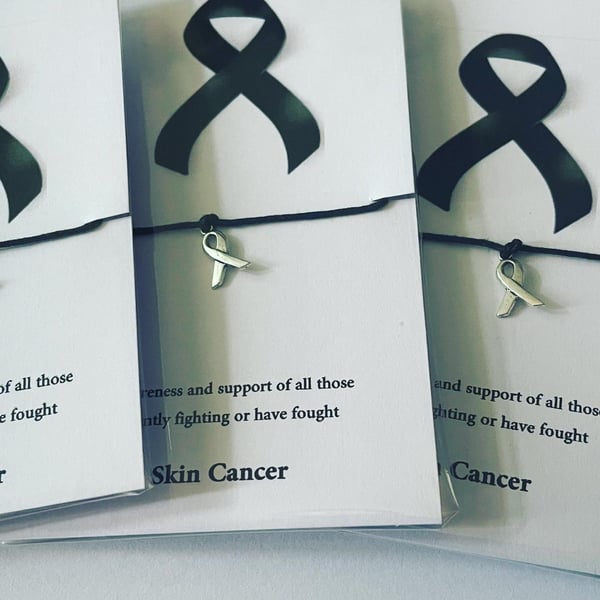 Skin cancer awareness wish bracelet 