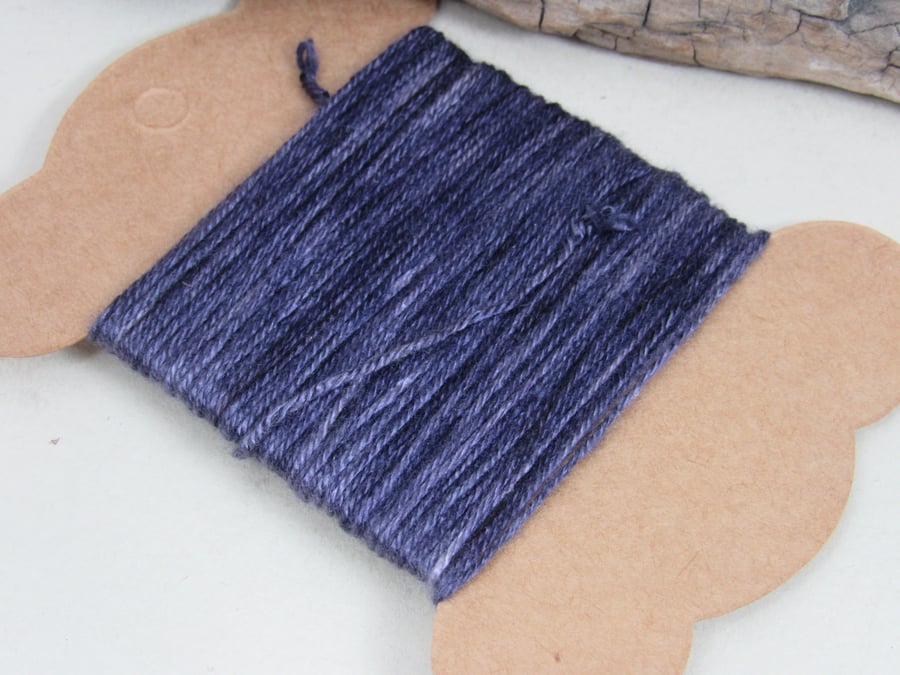 15m Naturally Dyed Logwood Purple Fine Cotton Perle Embroidery Thread