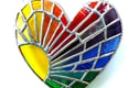 Stained Glass Suncatchers Hearts Love