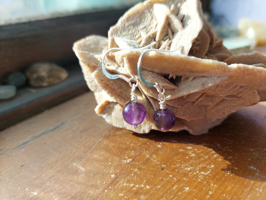 Sterling Silver Amethyst Earrings